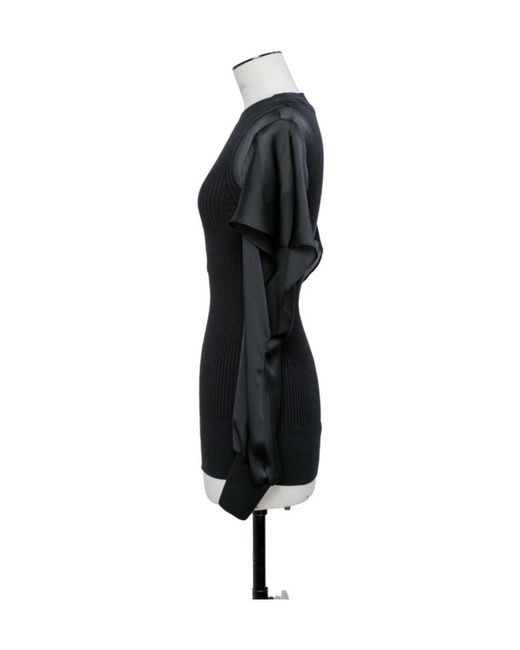 Sacai Black Crewneck Panelled Jumper