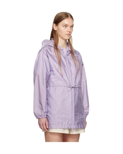 Moncler Purple Filira Drawstring Hooded Jacket