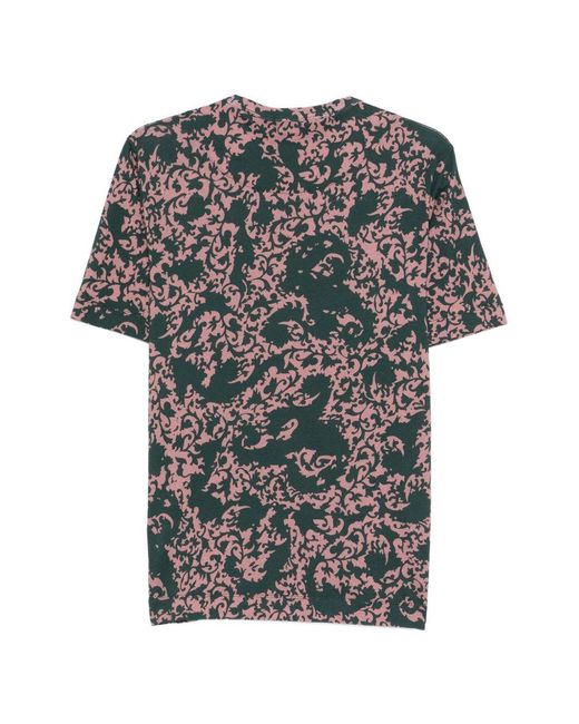 Dries Van Noten Gray All Over Print Crewneck T-Shirt for men