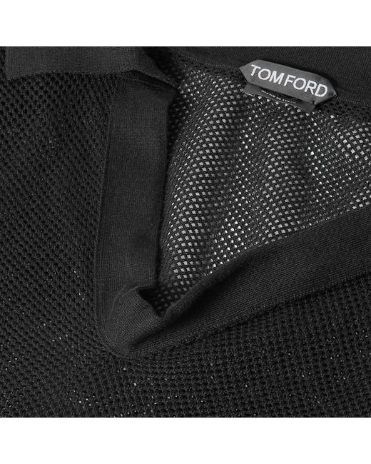 Tom Ford Black Short-Sleeve Knit Top for men
