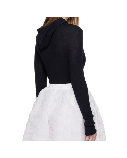 CECILIE BAHNSEN Black Hooded Sweater