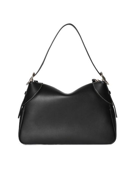 Gucci Black Gg Emblem Medium Shoulder Bag