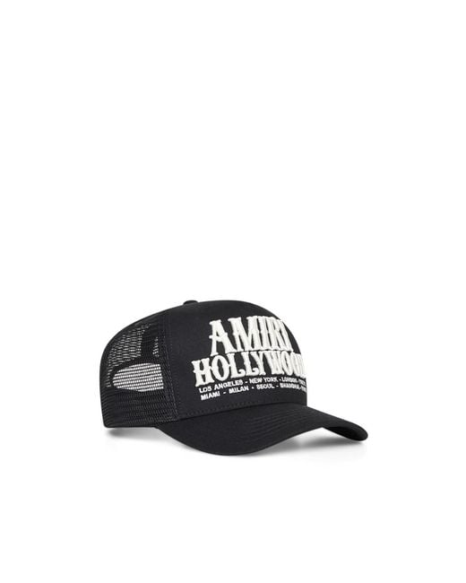 Amiri Black Hollywood Trucker Hat for men