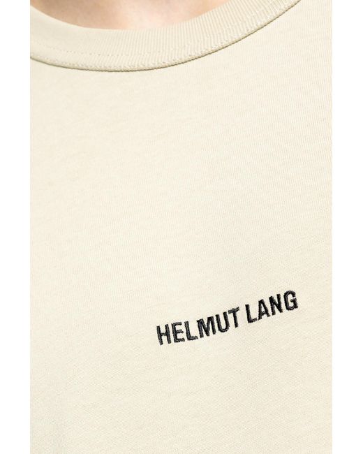 Helmut Lang Natural Inside Out Logo Crewneck T-Shirt for men