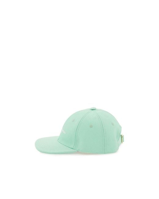Stella McCartney Green Logo Embroidered Baseball Cap