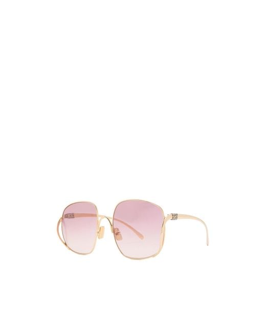 Miu Miu Pink Square-Frame Sunglasses