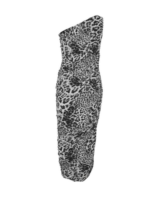 Norma Kamali White One Shoulder Dress