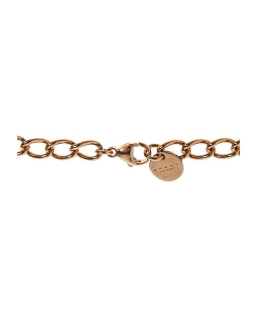 Marni Metallic Embellished Necklace