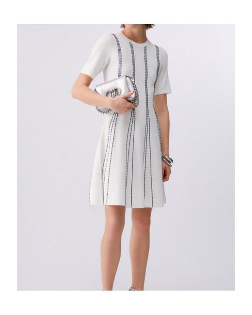 Liu Jo White Stitched Dress