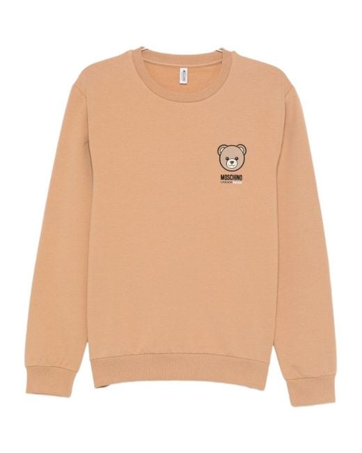 Moschino Natural Long-Sleeved Sweatshirt for men