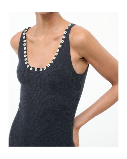 Staud Blue Sleeveless Dress