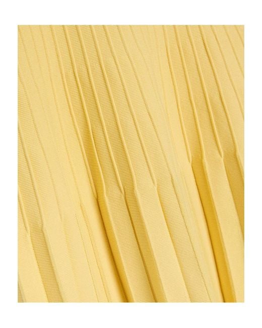 Staud Yellow Knit Midi Dress