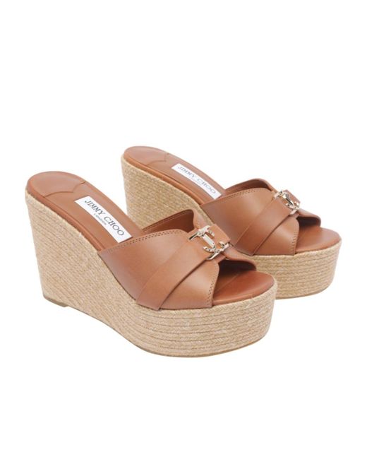 Jimmy Choo Gray 100Mm Leda Mules