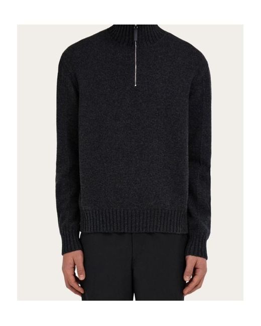 Ferragamo Blue Ferragamo High Neck Pullover for men