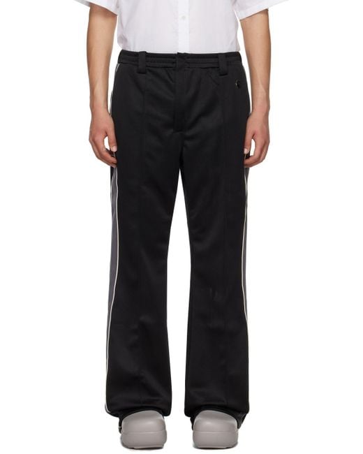 Ambush Black Side-Stripe Wide Leg Pants for men