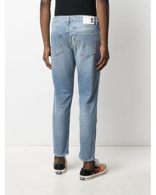 Department 5 Blue Chunky Distressed Jeans for men