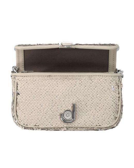Marc Jacobs White Mini The Sequin J Marc Shoulder Bag