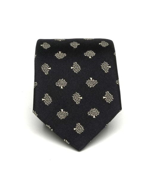 Mulberry Black Pointed Tie for men