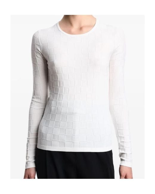 Emporio Armani White Long-Sleeve T-Shirt
