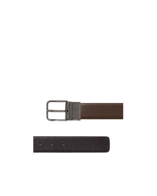 Zegna Brown Reversible Leather Belt for men