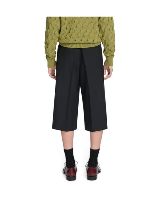Dries Van Noten Black Belted Shorts for men