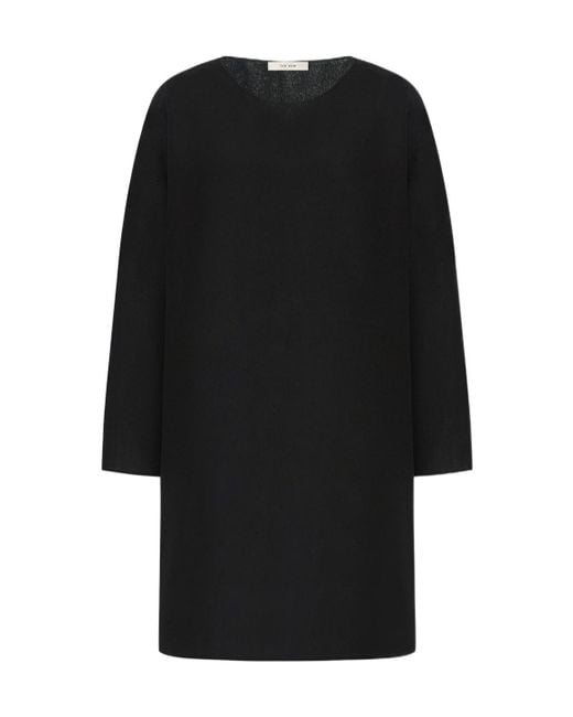 The Row Black Bastira Boat-Neck Long-Sleeve Top