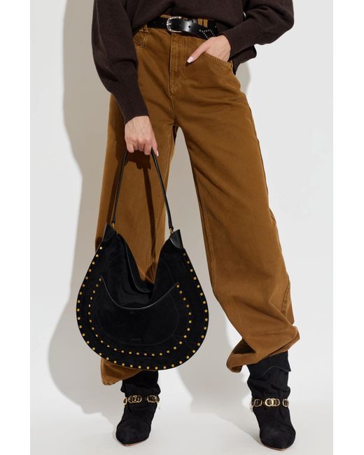 Isabel Marant Black Studded Shoulder Bag