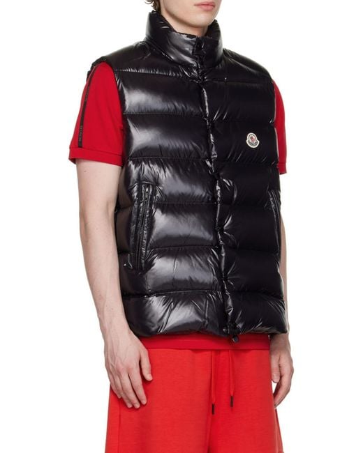 Moncler Black Tibb High-Neck Zip-Up Padded Gilet for men
