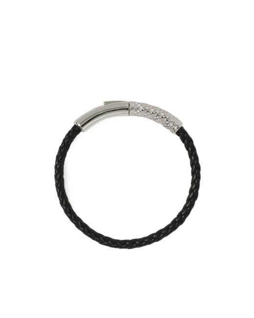 Burberry Metallic Leather Check Bracelet for men