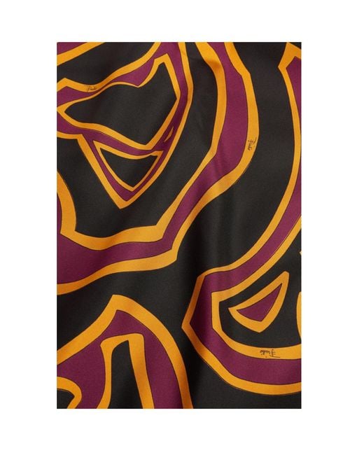 Emilio Pucci Black Mixed Print Padded Triangle Scarf