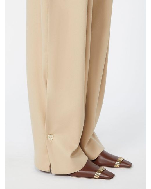 Sportmax Natural Pleated Casual Pants