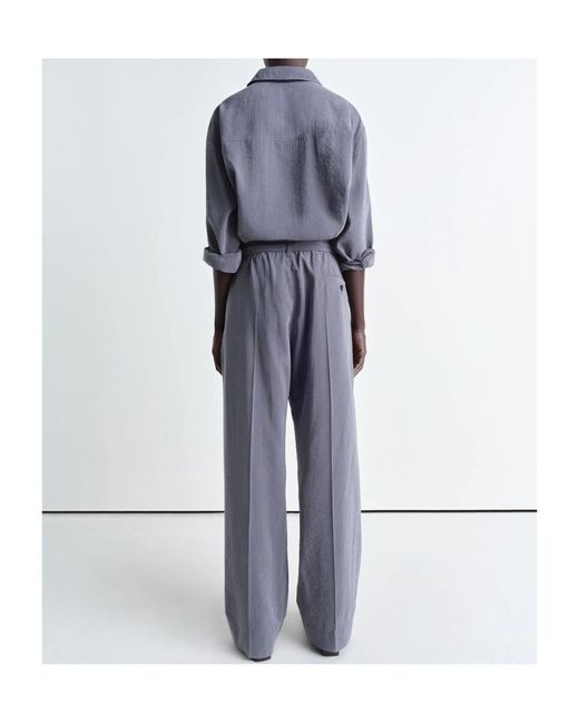 Lemaire Gray Belted Relaxed Pants