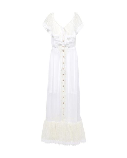 Rabanne White Off-Shoulder Maxi Dress