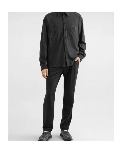 Dolce & Gabbana Black Drawstring Waist Pants for men