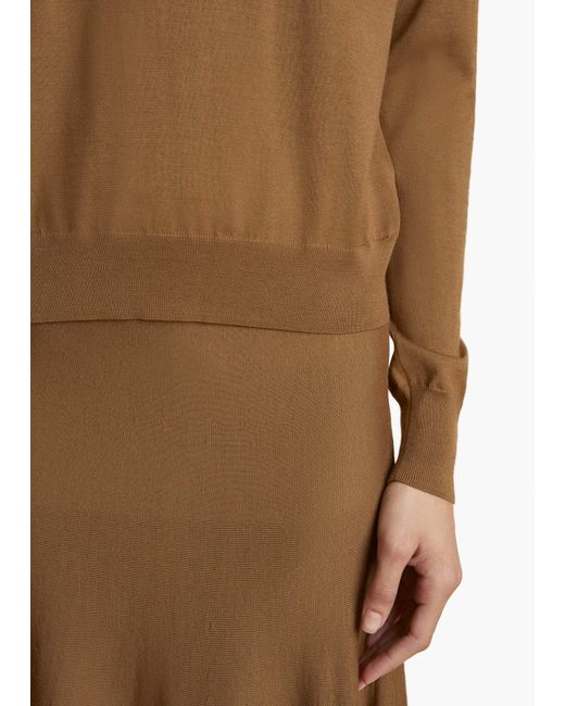 Khaite Green Senta V-Neck Long Sleeved Top