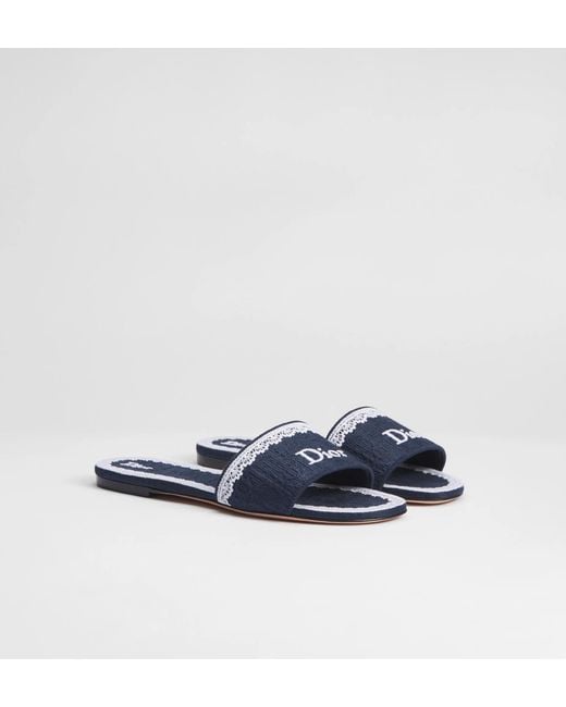 Dior Blue Dentelle Slide