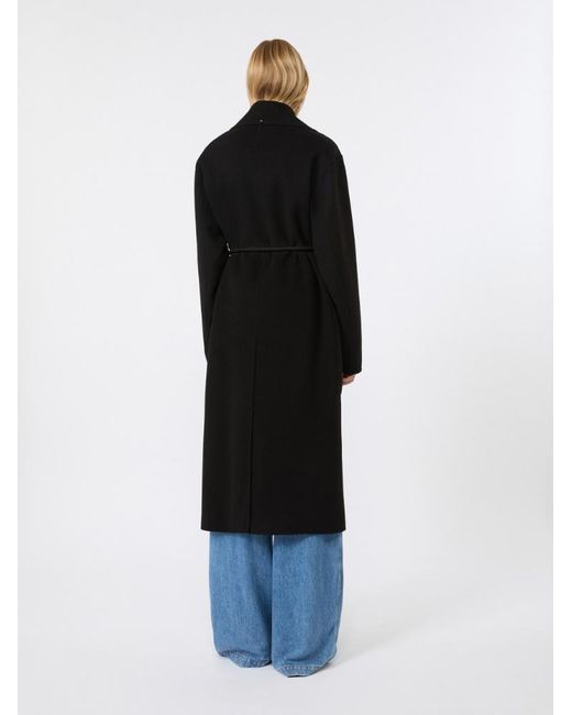 Sportmax Black Zannata Belted Long Coat