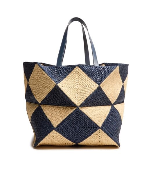 Loewe Blue Puzzle Fold Diamond Xxl Tote