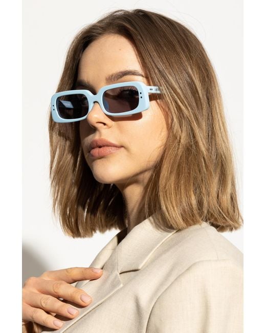 Jacquemus White Logo Sunglasses for men
