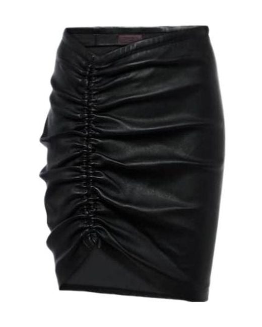 Stouls Black Mouna Leather Miniskirt