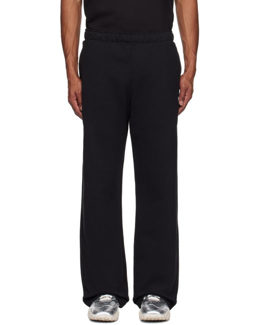 MARINE SERRE Black Crescent Moon Embroidered Track Pants for men