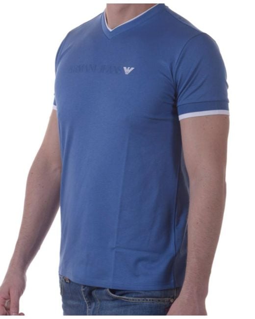 Armani Jeans Blue Logo T-Shirt for men