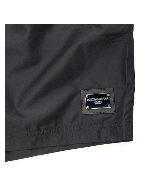 Dolce & Gabbana Gray Drawstring Swim Shorts for men