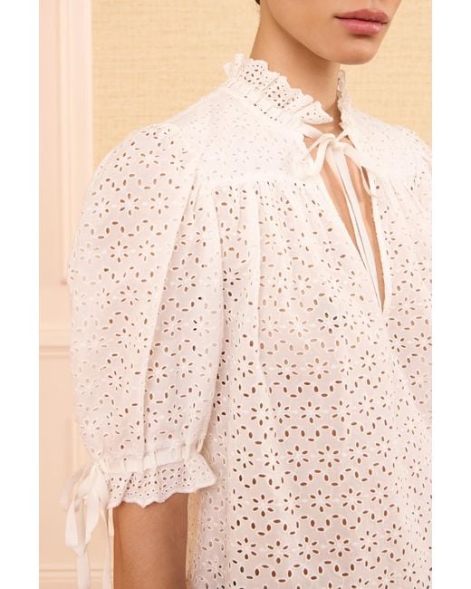 Ulla Johnson White Tie-Front Top