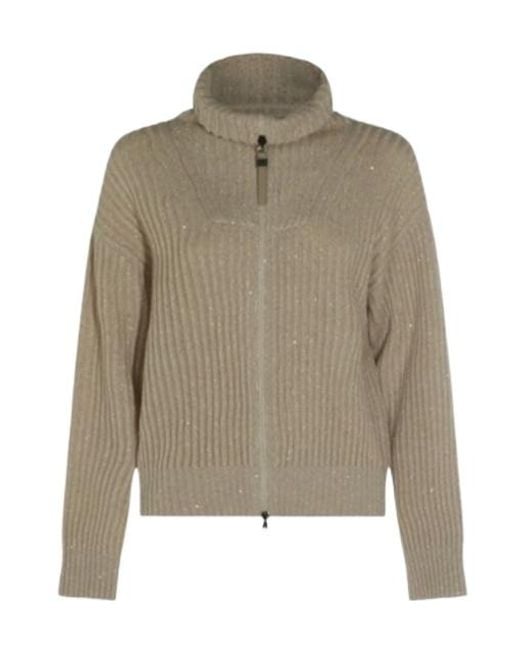 Brunello Cucinelli Multicolor Knitted Hooded Jumper