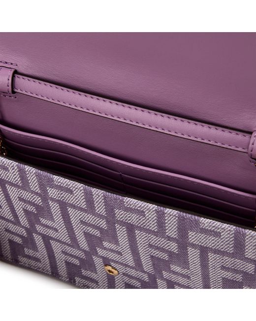 Fendi Purple Minimalist Clutch Bag