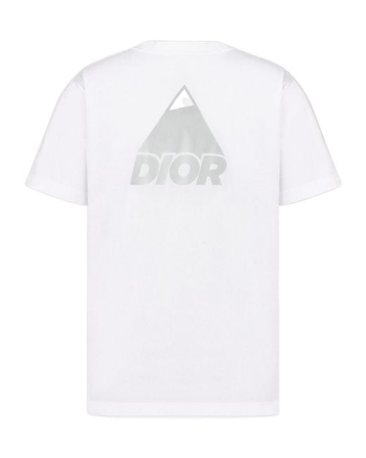 Dior White Short-Sleeved Crew Neck T-Shirt for men