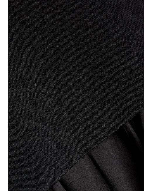 Totême  Black Layered Cocoon-Skirt Knit Midi Dress