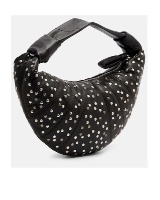 Lemaire Black Croissant Large Leather Shoulder Bag