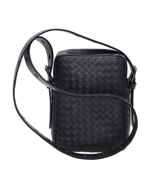 Bottega Veneta Black Logo Shoulder Bag for men